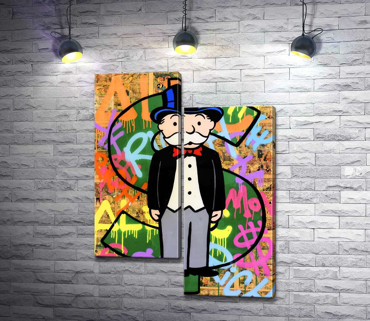

Модульная картина ArtPoster Богатый дядя Пеннибергс (Rich Uncle Pennybags) – Алек Монополи (Alec Monopoly) 100x136 см Модуль №5