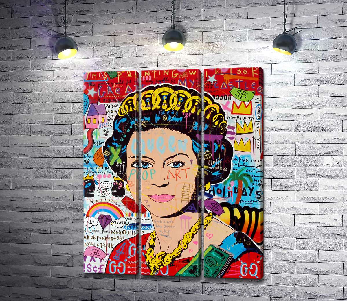 

Модульная картина ArtPoster Боже, храни королеву (God save the queen) - Джисбар 132x168 см Модуль №11