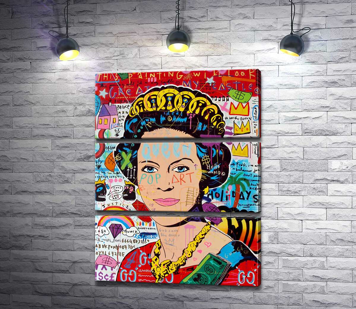 

Модульная картина ArtPoster Боже, храни королеву (God save the queen) - Джисбар 130x168 см Модуль №13