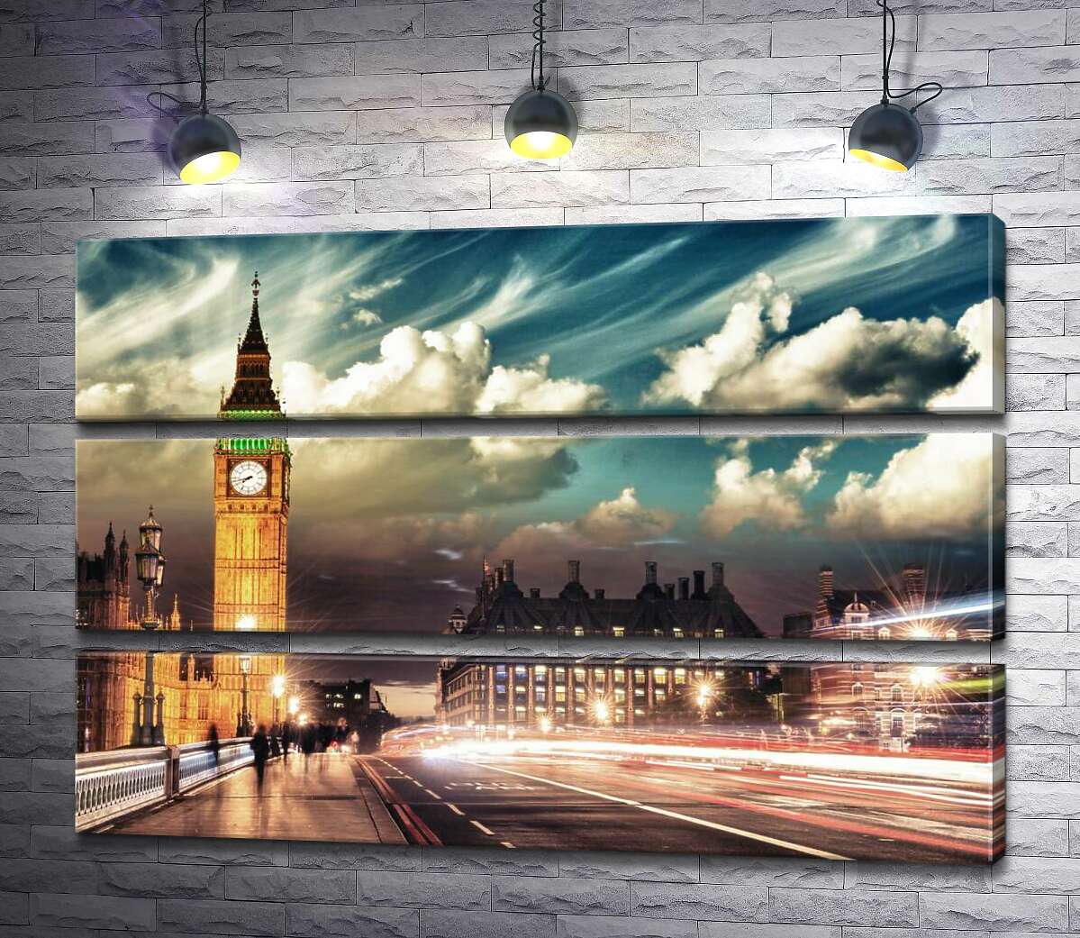 

Модульная картина ArtPoster Вечер на Вестминстерском мосту (Westminster bridge) 100x69 см Модуль №13