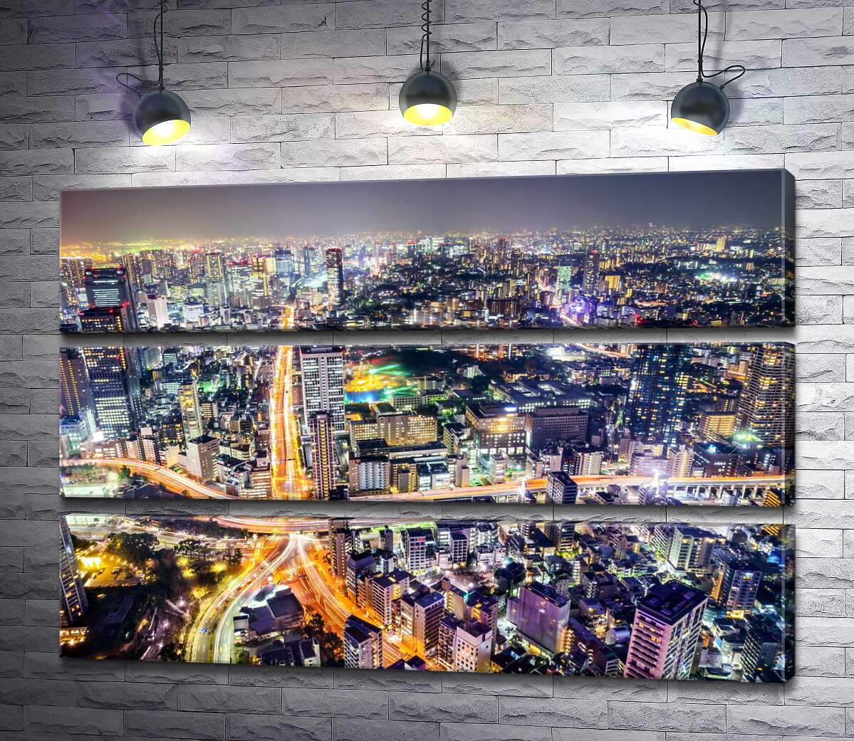

Модульная картина ArtPoster Бескрайнее море огней Токио 90x60 см Модуль №13
