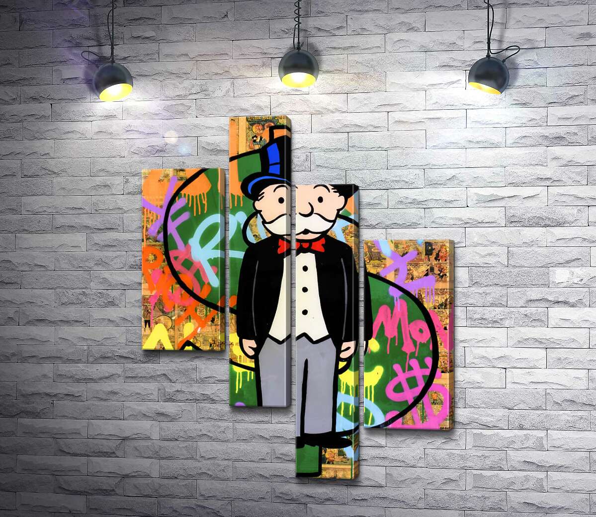 

Модульная картина ArtPoster Богатый дядя Пеннибергс (Rich Uncle Pennybags) – Алек Монополи (Alec Monopoly) 100x137 см Модуль №20