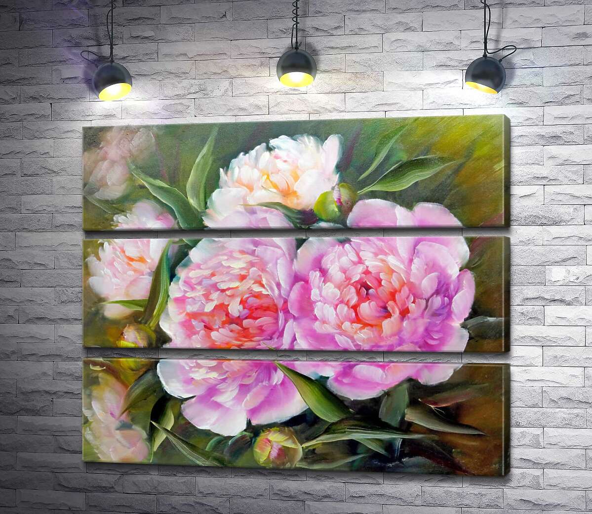 

Модульная картина ArtPoster Весенний букет пышных розовых пионов 73x60 см Модуль №13
