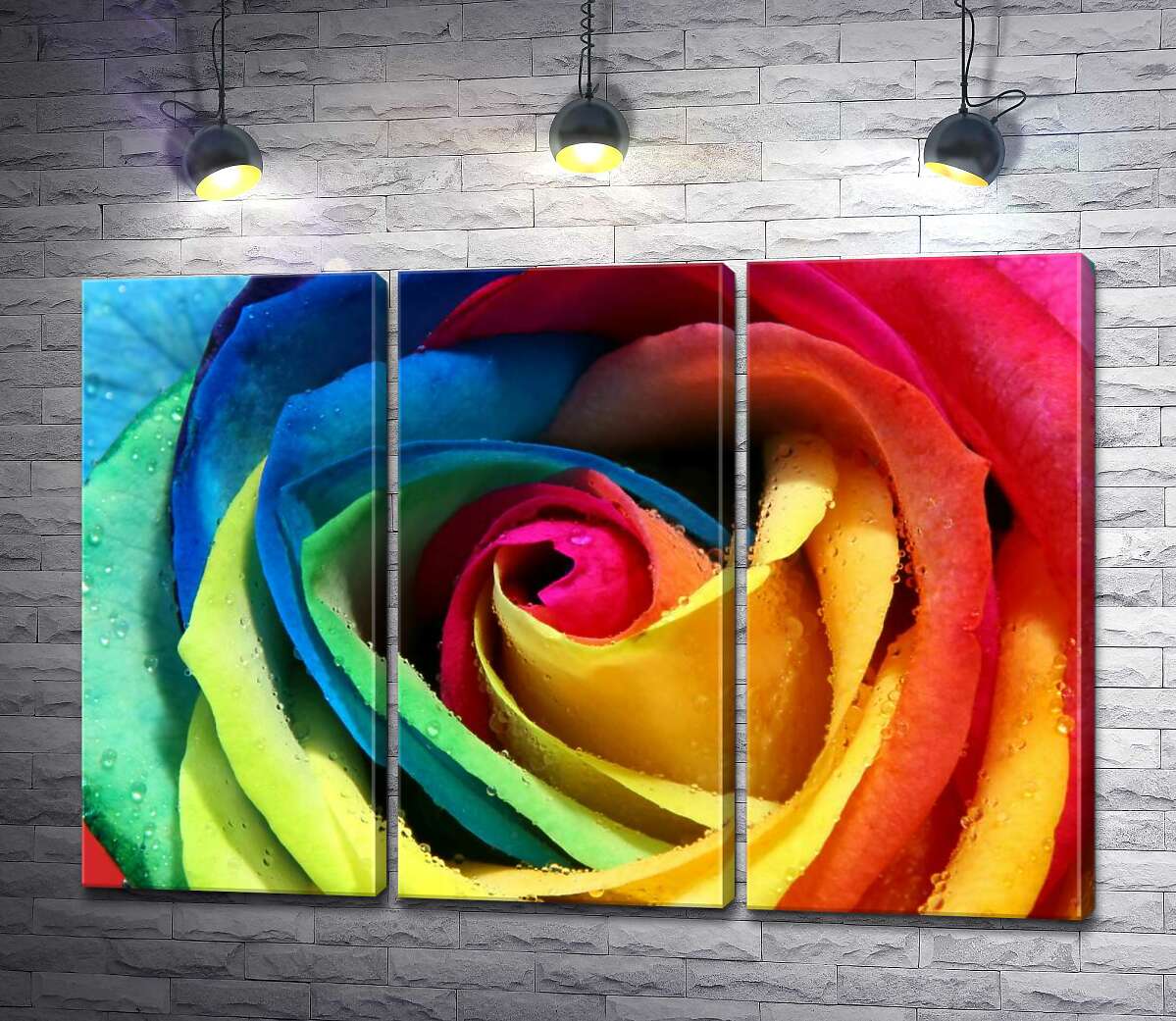 

Модульная картина ArtPoster Бутон радужной розы 132x92 см Модуль №11