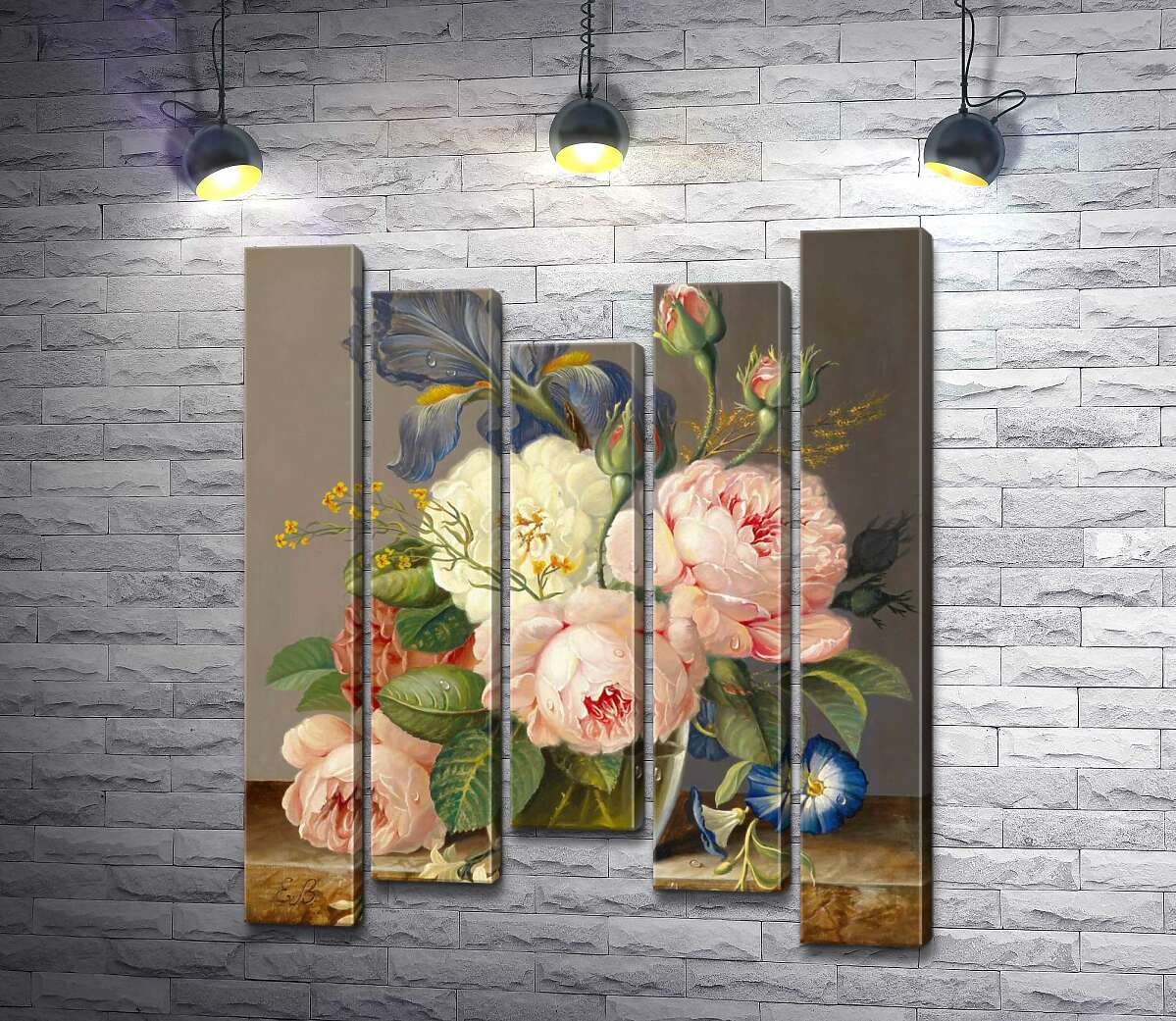 

Модульная картина ArtPoster Винтажный букет цветов 130x158 см Модуль №28