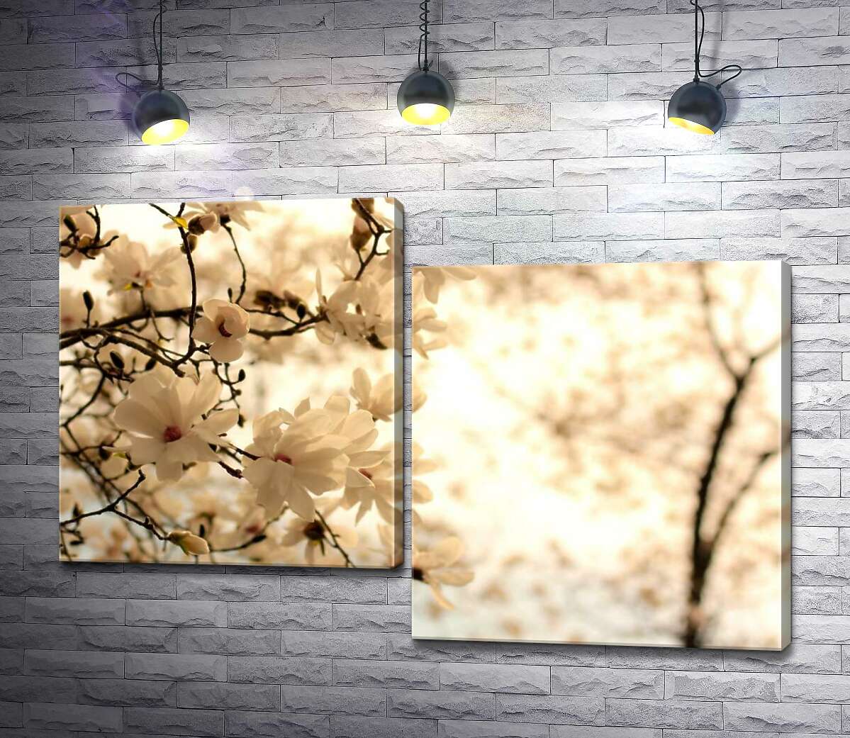 

Модульная картина ArtPoster Весна пришла в сад пышнолистых магнолий 130x88 см Модуль №5