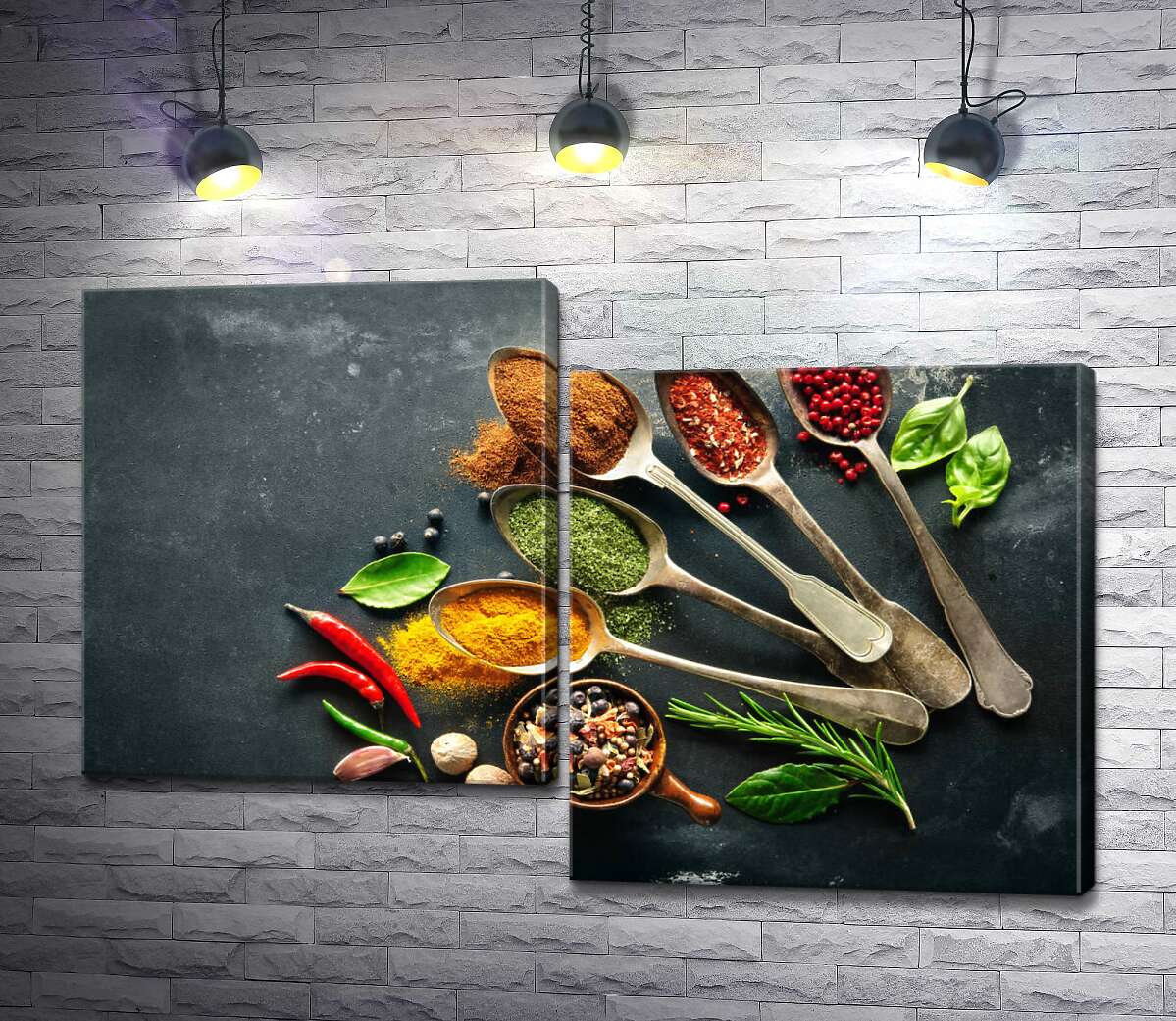 

Модульная картина ArtPoster Букет пряностей в колоритных ложках 130x87 см Модуль №5