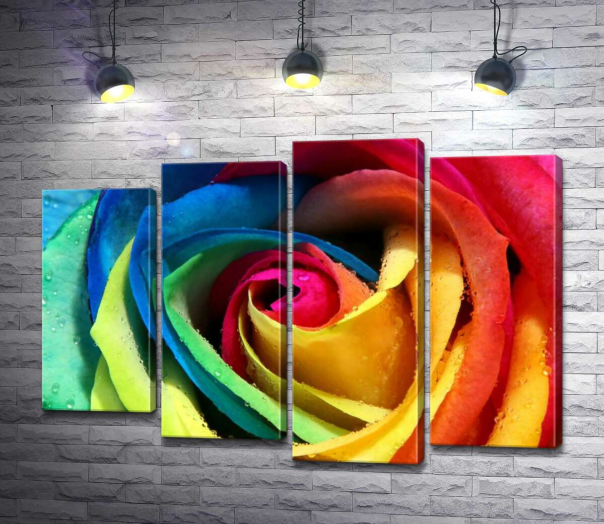 

Модульная картина ArtPoster Бутон радужной розы 100x73 см Модуль №21