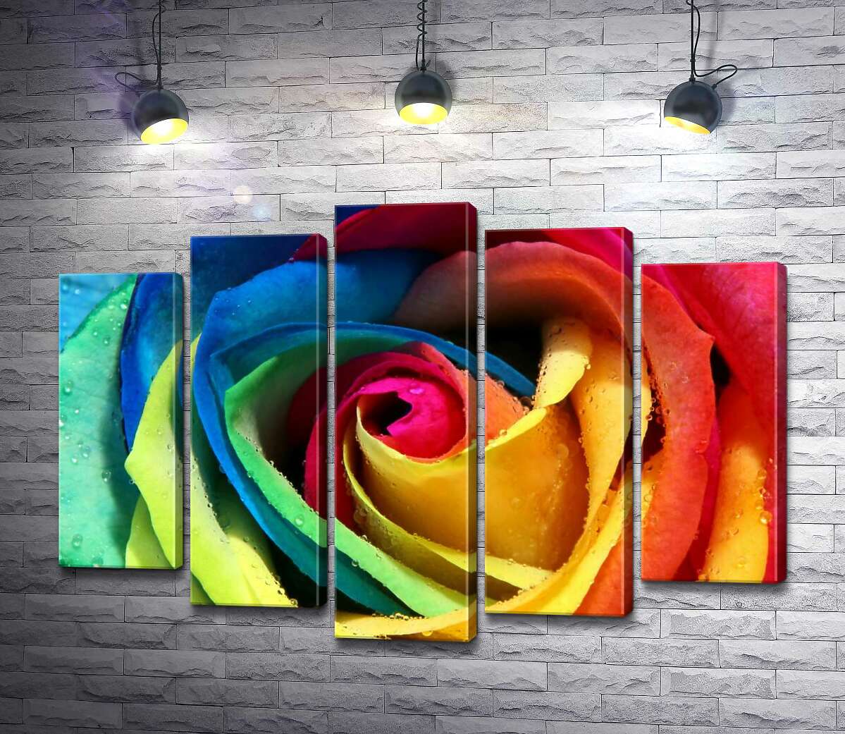 

Модульная картина ArtPoster Бутон радужной розы 100x73 см Модуль №26