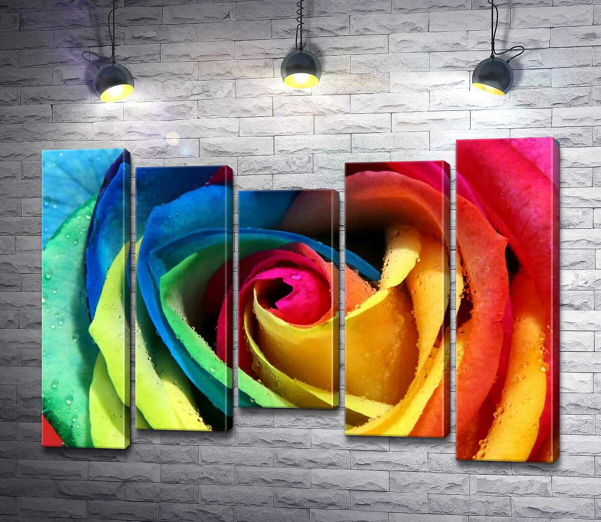 

Модульная картина ArtPoster Бутон радужной розы 130x94 см Модуль №28