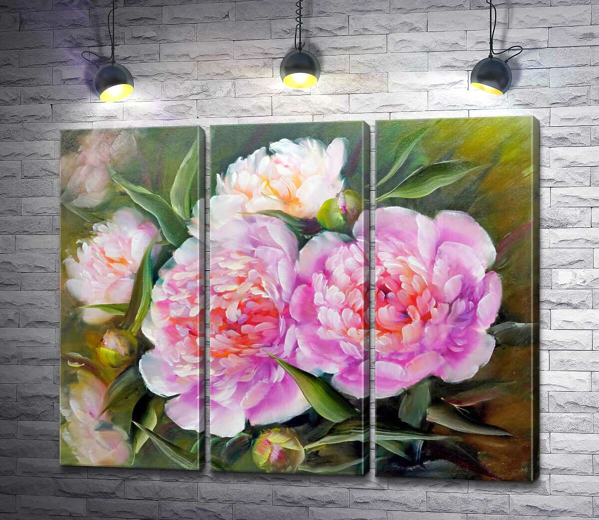 

Модульная картина ArtPoster Весенний букет пышных розовых пионов 60x49 см Модуль №11
