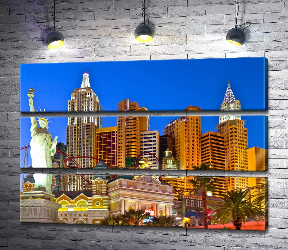 

Модульная картина ArtPoster Вечернее небо над империей развлечений - Лас-Вегасом 90x60 см Модуль №13