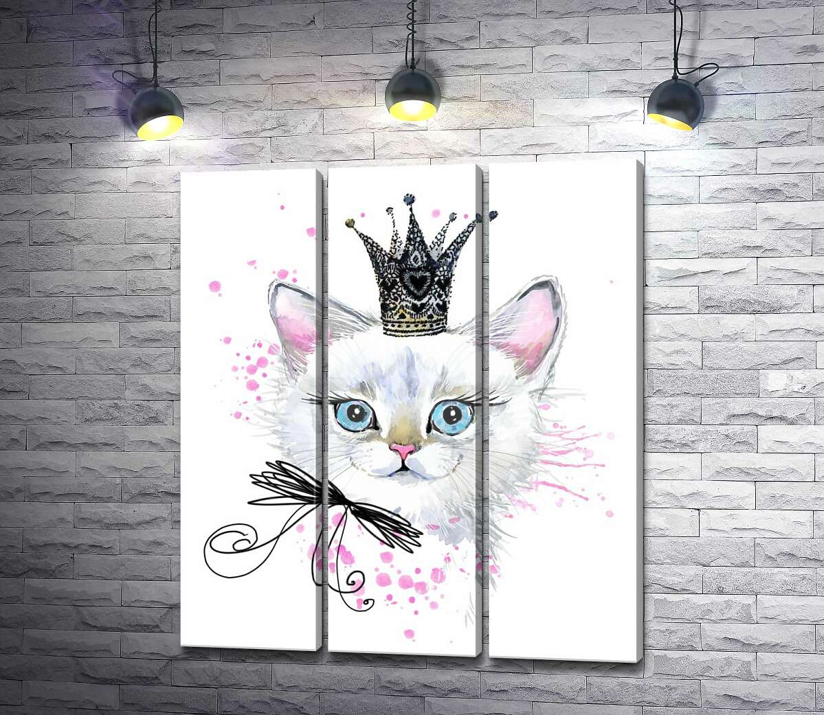

Модульная картина ArtPoster Взгляд голубых глаз белой кошечки-принцессы 60x71 см Модуль №11