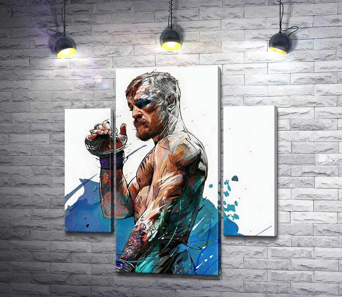 

Модульная картина ArtPoster Боксер Конор Мак-Грегор (Conor McGregor) после победного боя 131x143 см Модуль №7
