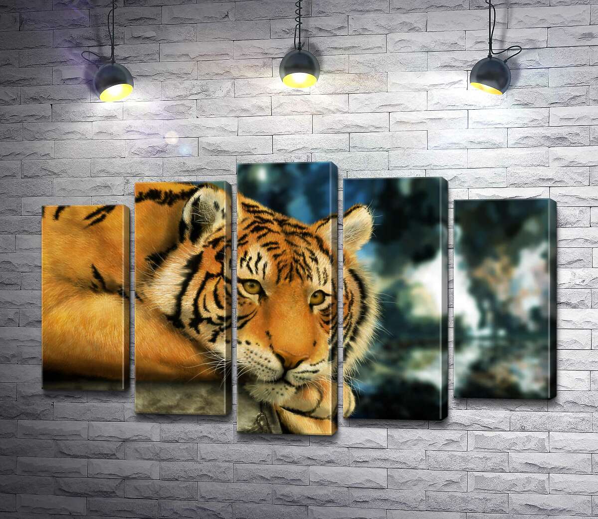 

Модульная картина ArtPoster Бенгальский тигр отдыхает 100x65 см Модуль №26