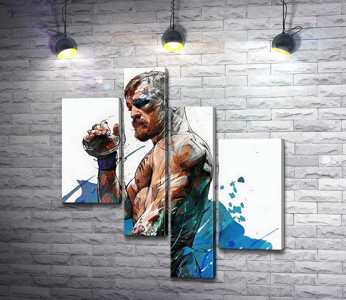 

Модульная картина ArtPoster Боксер Конор Мак-Грегор (Conor McGregor) после победного боя 130x143 см Модуль №20