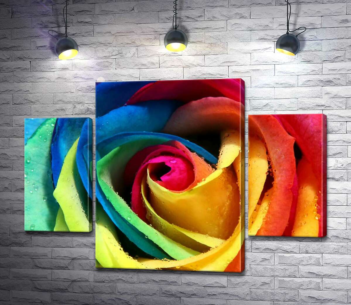 

Модульная картина ArtPoster Бутон радужной розы 131x94 см Модуль №7