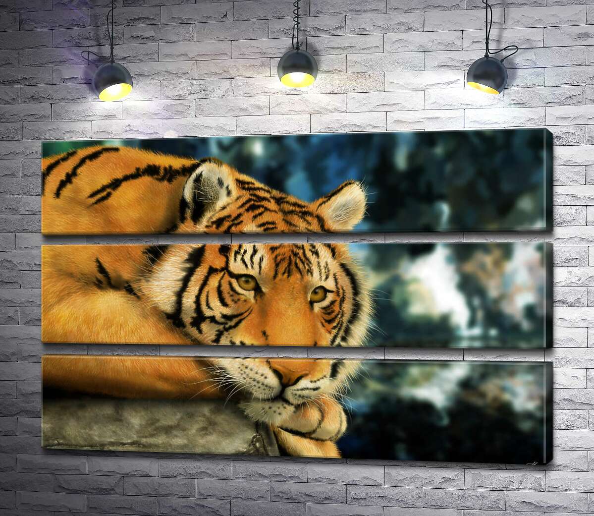 

Модульная картина ArtPoster Бенгальский тигр отдыхает 96x60 см Модуль №13