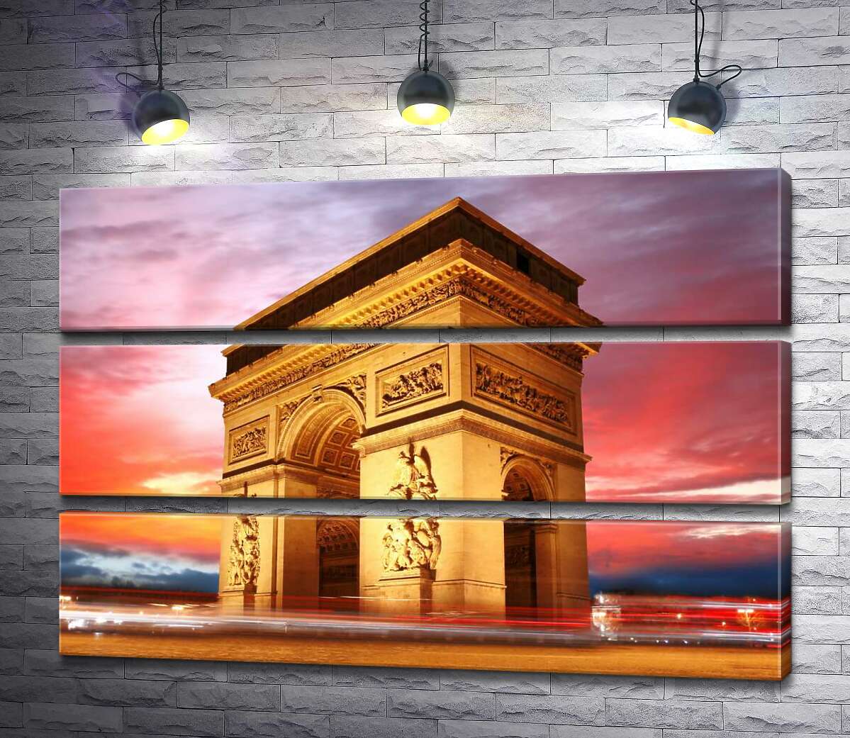 

Модульная картина ArtPoster Величие Триумфальной арки (Arc de Triomphe de l'Étoile) в Париже 130x87 см Модуль №13