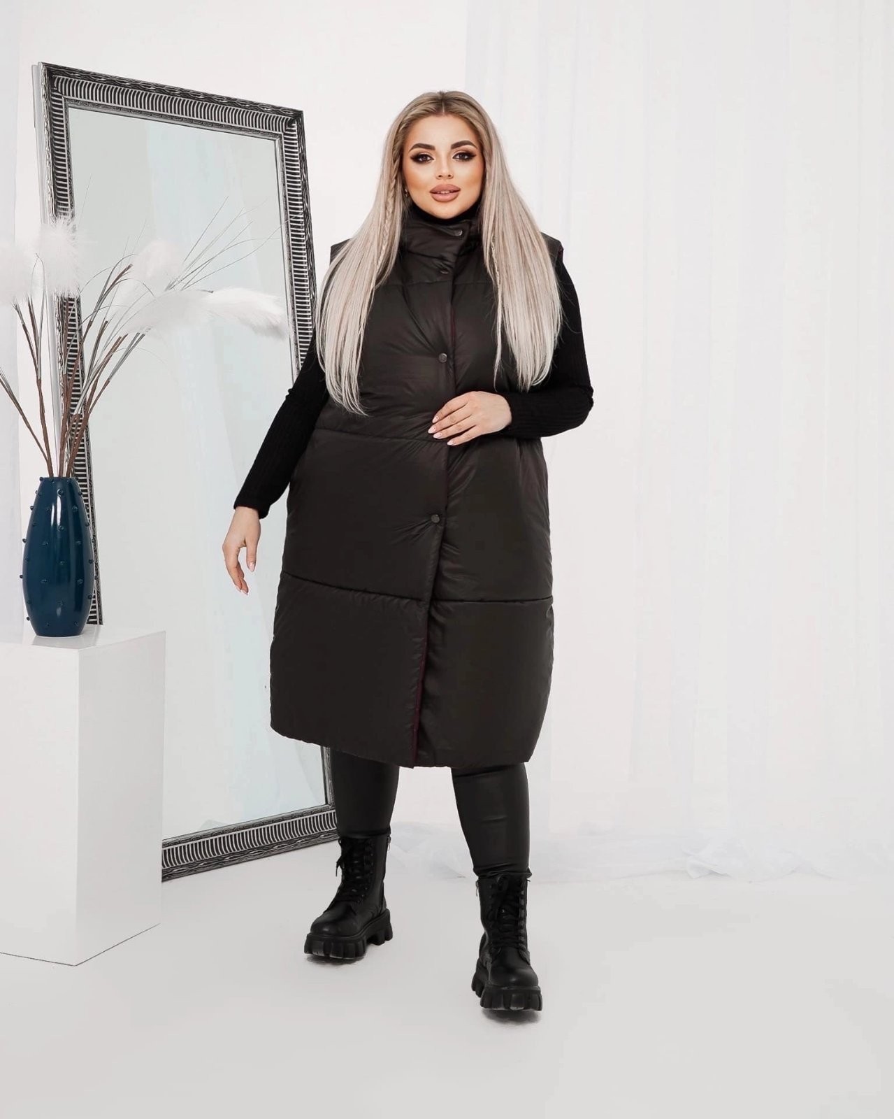 

Демисезонная жилетка с капюшоном удлиненная За колено N&T Одежда больших размеров 2(--) Черный, Демисезонная жилетка с капюшоном удлиненная За колено N&T Одежда больших размеров 2(56-58-60) Черный