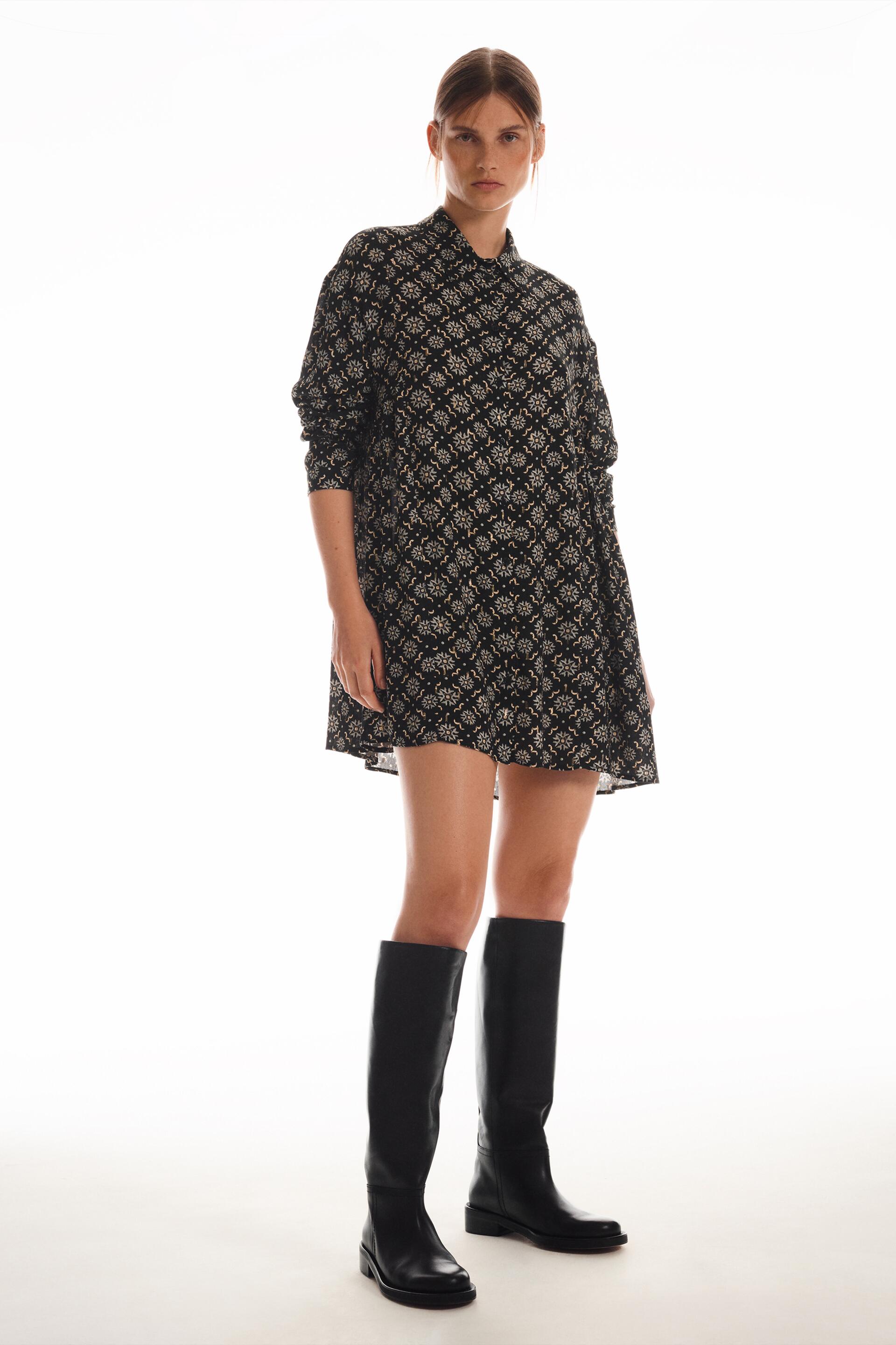 

Платье Zara XXL черный цветы 8700072800