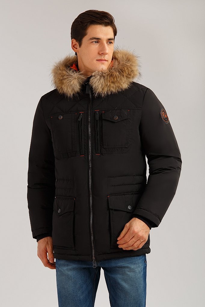 

Мужской пуховик с меховой опушкой Finn Flare 15822000W-200  Черный, Мужской пуховик с меховой опушкой Finn Flare 15822000W-200 S Черный