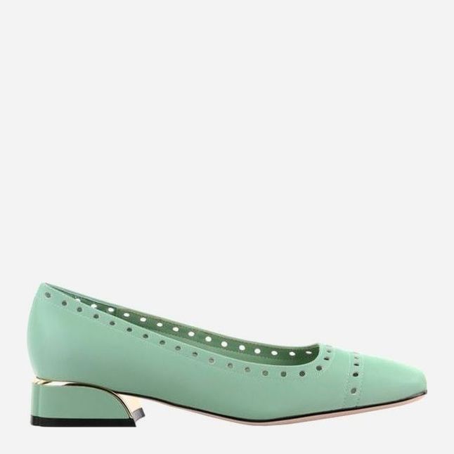 Акція на Жіночі туфлі зі шкіри Le'BERDES 00000011800 38 24.5 см Зелені від Rozetka