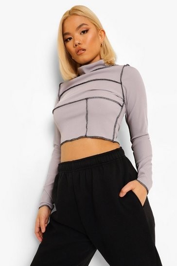 

Топ Boohoo  серый 8527123004273, Топ Boohoo 40 серый 8527123004273