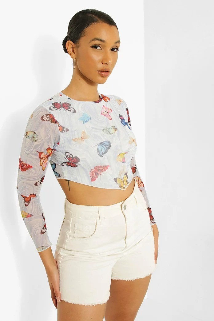 

Топ Boohoo  голубой 8527123004306, Топ Boohoo 40 голубой 8527123004306