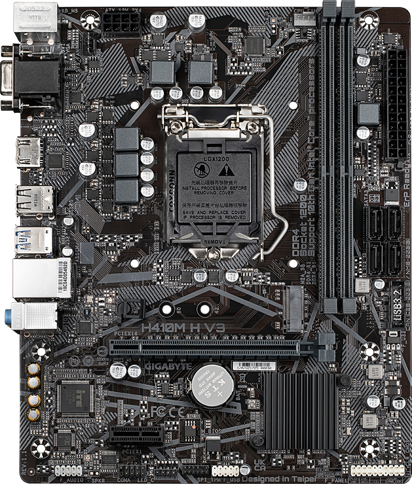 

Материнская плата Gigabyte H410M H V3 (s1200, Intel H510, PCI-Ex16)