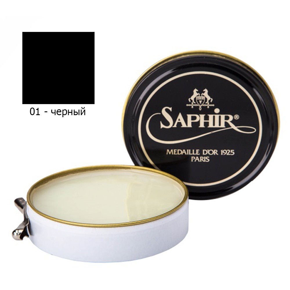 

Паста для обуви Saphir Medaille D'or Pate De Luxe 50 мл черный