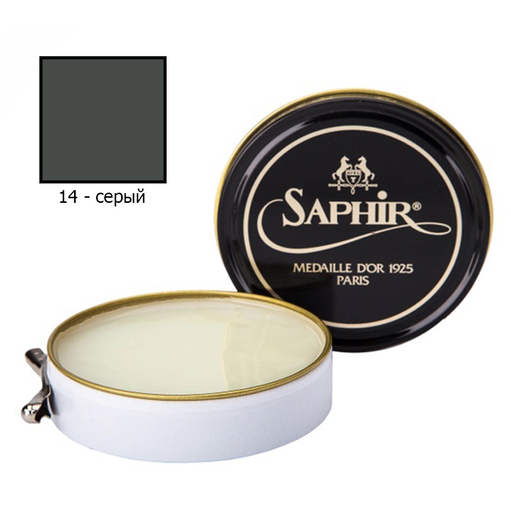 

Паста для обуви Saphir Medaille D'or Pate De Luxe 50 мл серый
