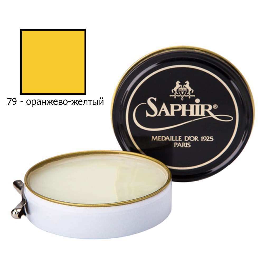 

Паста для обуви Saphir Medaille D'or Pate De Luxe 50 мл оранжево-желтый