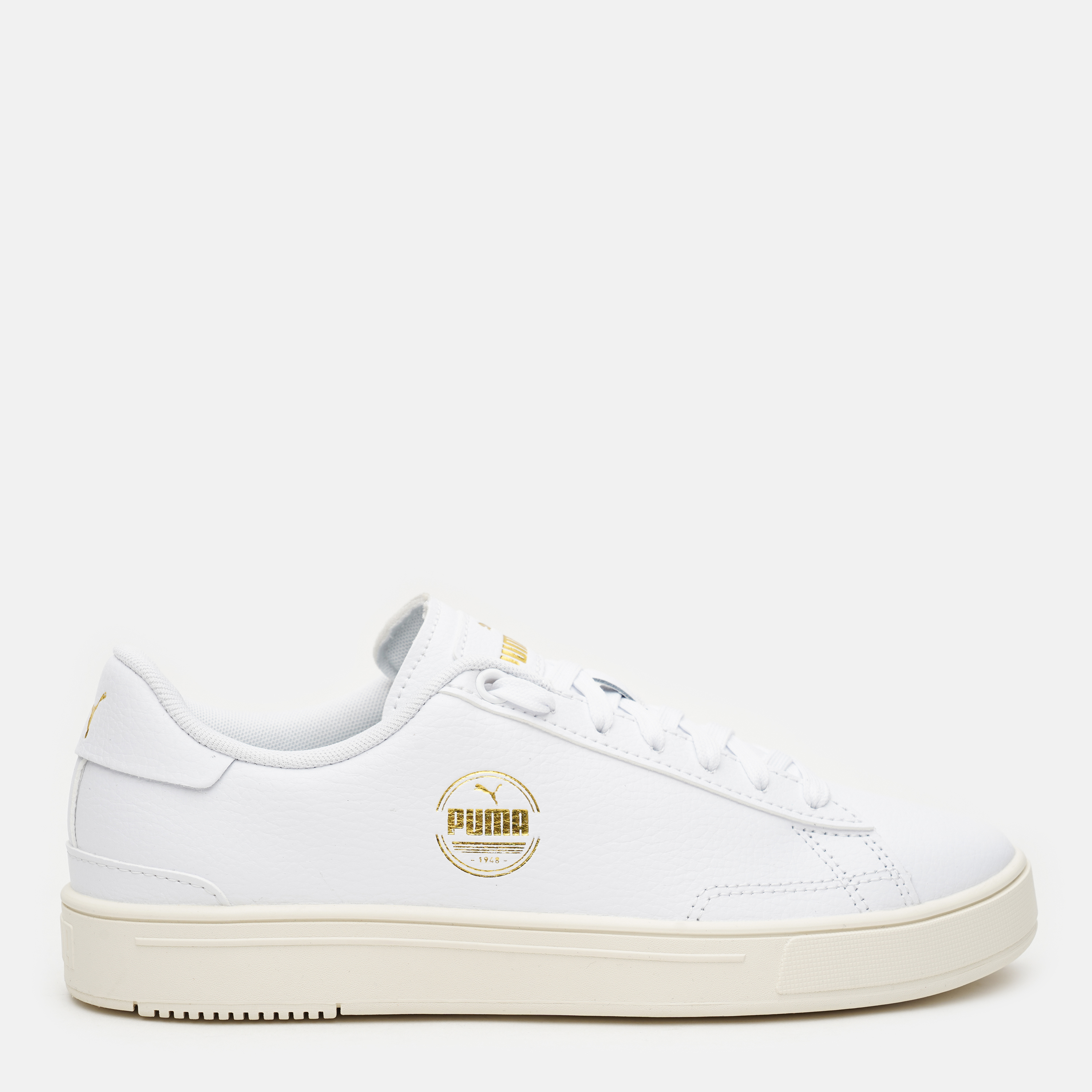 Puma gold on sale and white sneakers