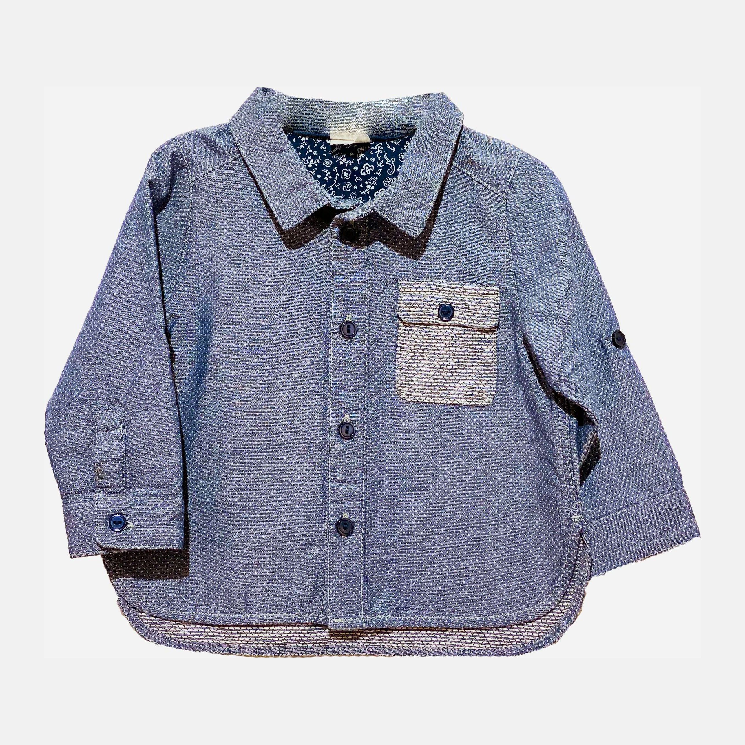 

Джинсовая рубашка H&M HOM92252 74 см Серая