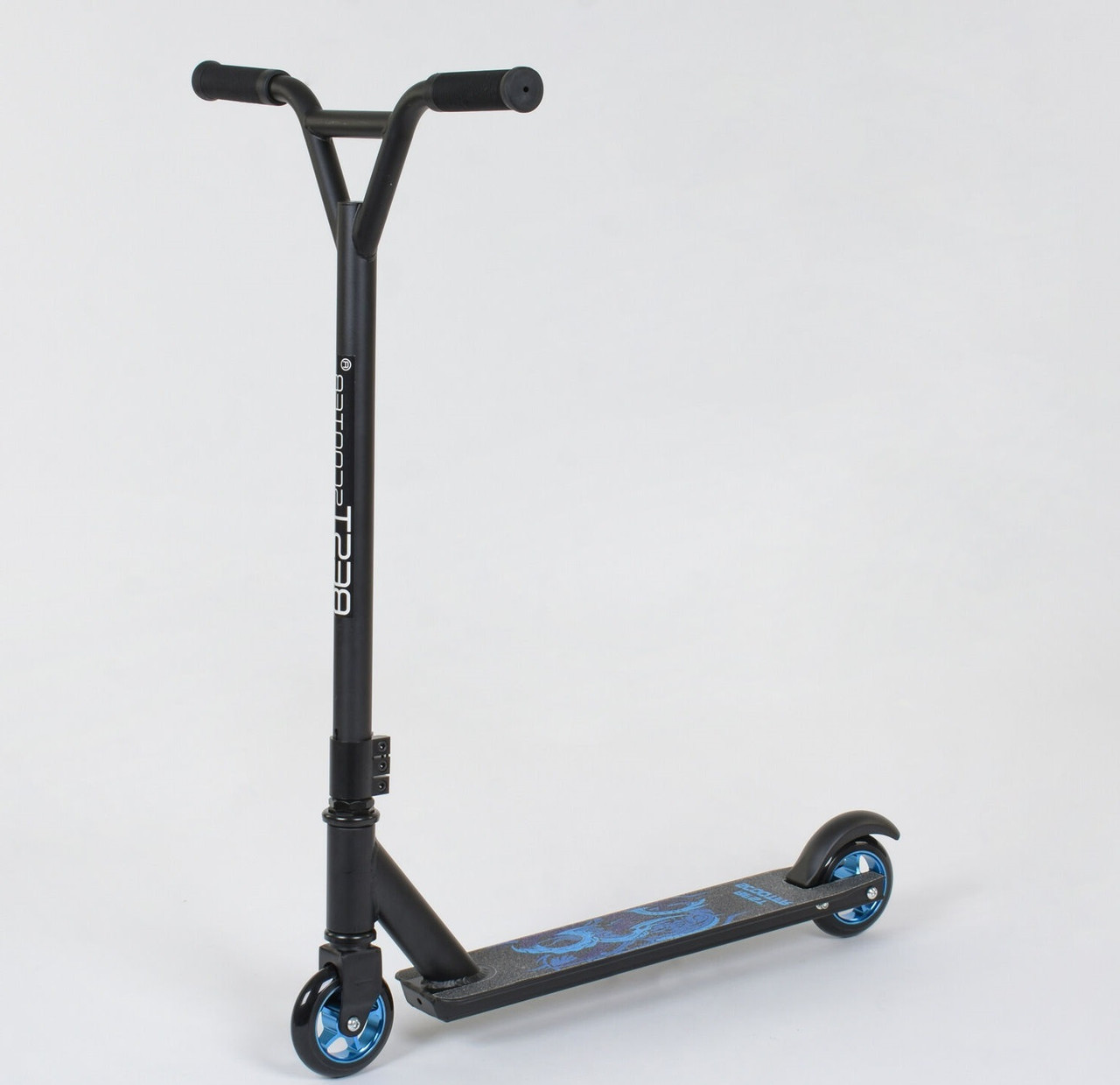 

Самокат трюковый Best Scooter R-276 двухколесный колеса 100 мм Черно-синий на АЛЮМИНИЕВЫХ ДИСКАХ
