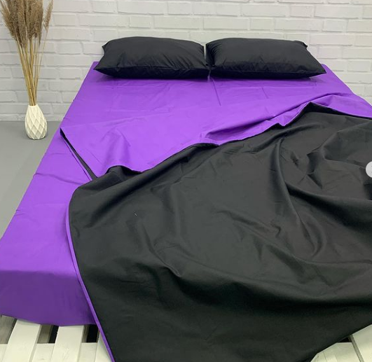 

Комплект постельного белья двуспальный Бязь Голд Люкс Чёрный