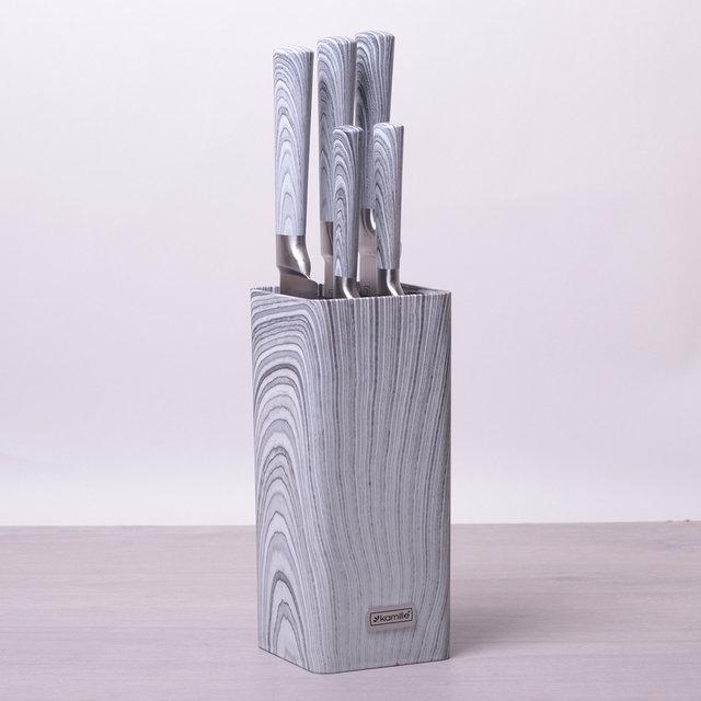 

Набор кухонных ножей на подставке 6 пр Kamille KM-5041