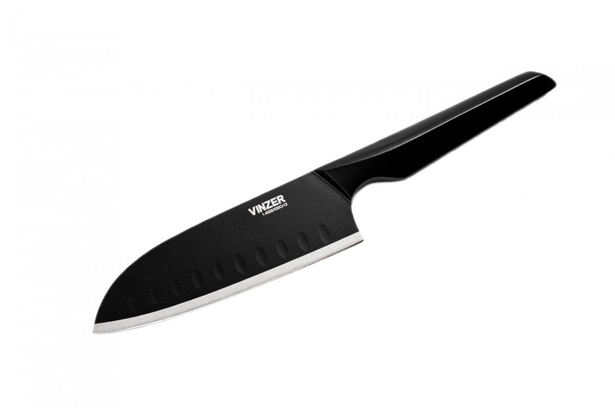 

Нож Santoku Vinzer Geometry Nero Line VZ-89302 17,8 см