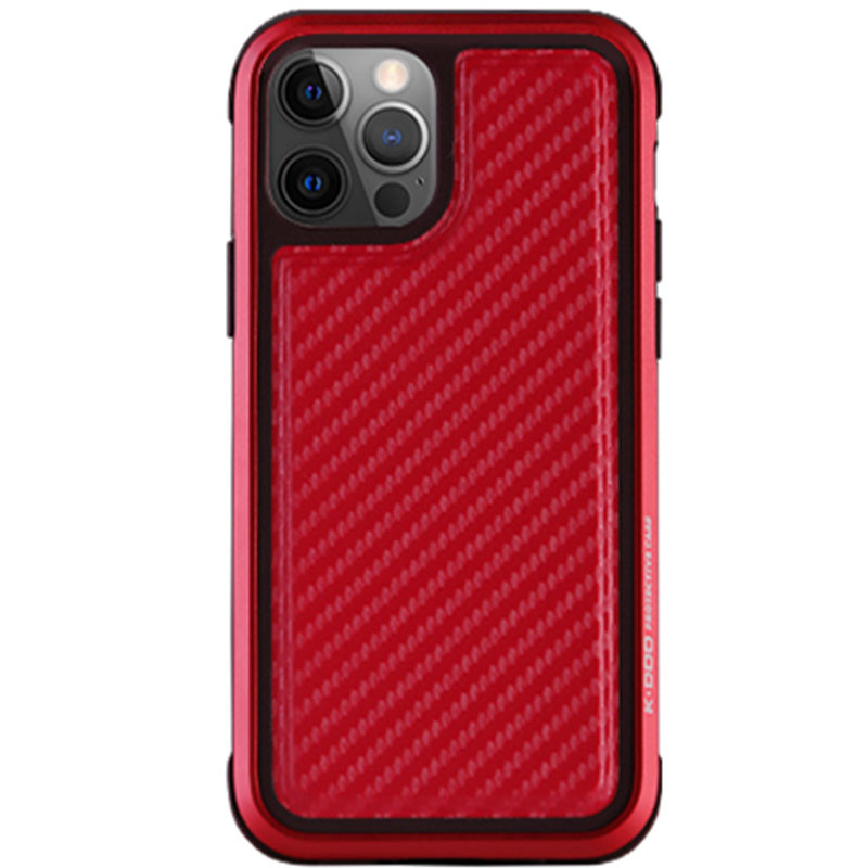 

Чехол PC+TPU+Metal K-DOO MARS Series для Apple iPhone 13 Pro Carbon Red