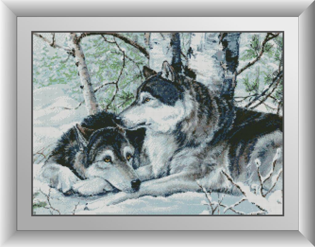 

Алмазная мозаика Пара волков Dream Art 30201 48x66см 24 цветов, квадр.стразы, полная зашивка. Набор алмазной вышивки