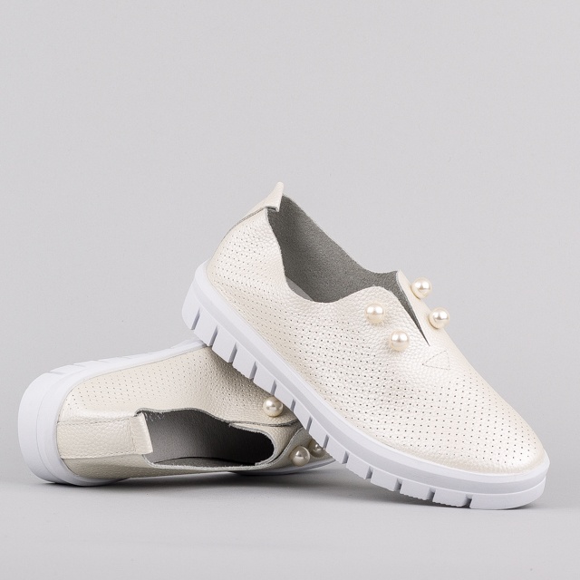 

Мокасины женские деми Allshoes 00-00005028 Бежевый р.39 (25 см.)