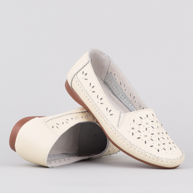 

Мокасины женские деми Allshoes 00-00005540 Бежевый р.40 (25,7 см.)