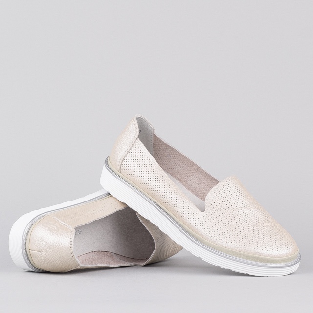 

Мокасины женские деми Allshoes 00-00005062 Бежевый р.41 (26 см.)