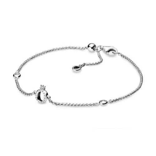 

Cеребряный браслет-цепочка Пандора корона О 598276CZ-20