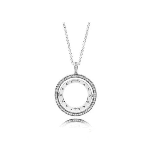 

Серебряная Подвеска на Цепочке С Логотипом Пандора #397410CZ-60