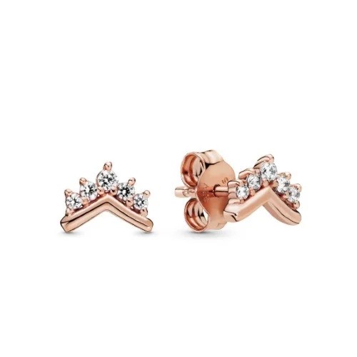 

Серебряные Серьги-Гвоздики Пандора Rose Тиара Мечты #288274CZ