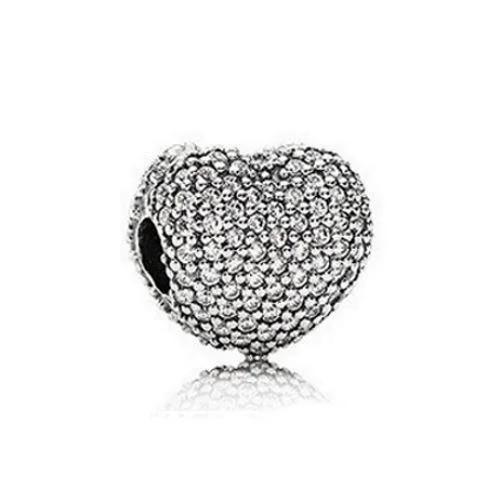 

Серебряный Шарм Пандора Сердце Паве 791427CZ