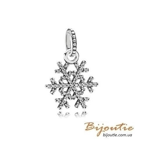 

Серебряный Шарм-Подвеска Пандора Снежинка #390354CZ