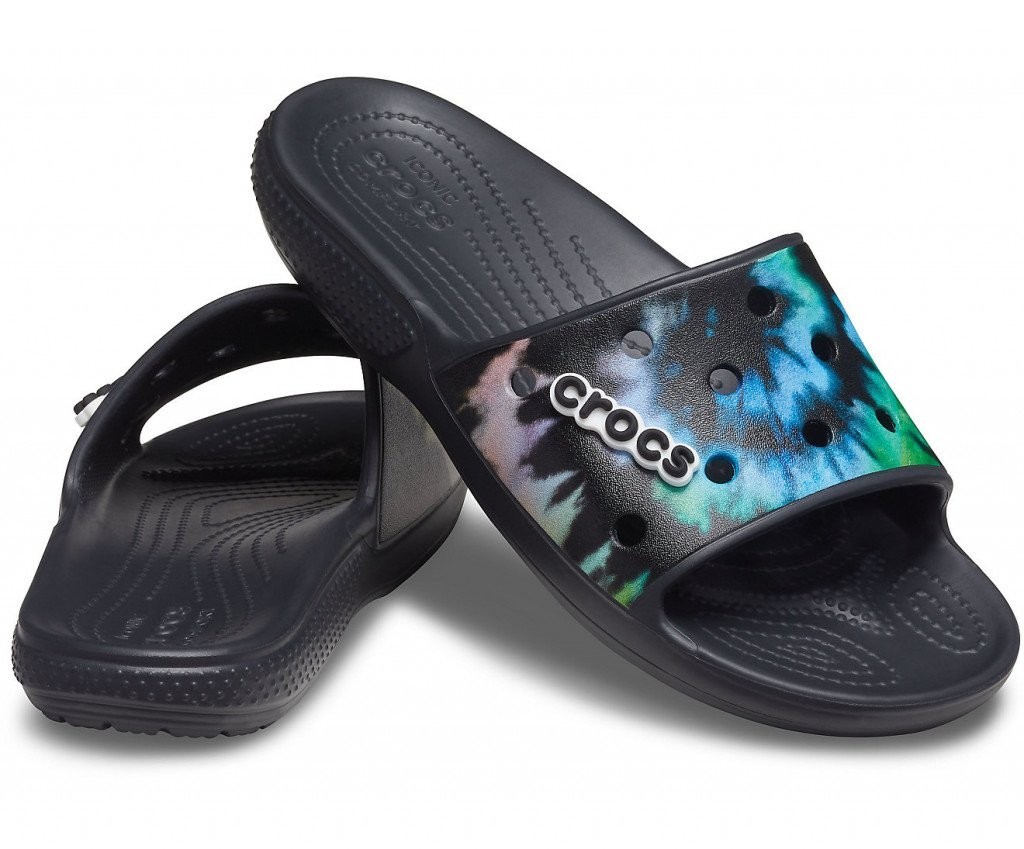 

Шлепанцы Crocs Classic Tie-Dye, W9, черные, 39-40